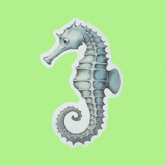 Other - Blue Nautical Seahorse Sticker